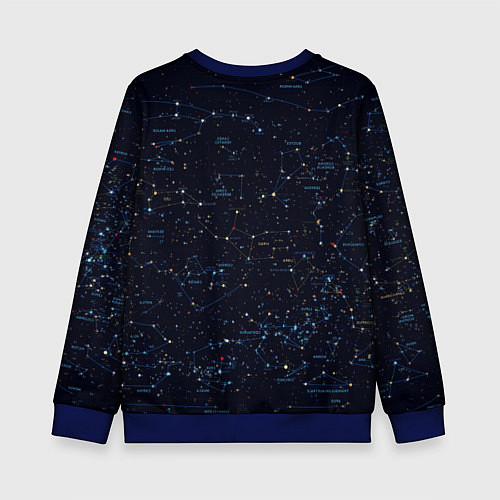 Детский свитшот Звездное небо созвездия / 3D-Синий – фото 2