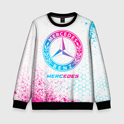 Свитшот детский Mercedes neon gradient style, цвет: 3D-черный