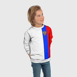 Свитшот детский Цвета России - герб, цвет: 3D-белый — фото 2