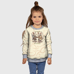 Свитшот детский Ты крыса, да я крыса, цвет: 3D-меланж — фото 2