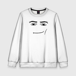 Свитшот детский Одежда Man Face Roblox, цвет: 3D-белый