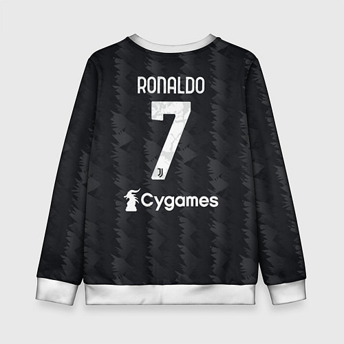 Детский свитшот Криштиану Роналду Ювентус форма 2223 гостевая / 3D-Белый – фото 2