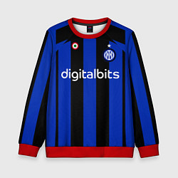 Свитшот детский Лаутаро Мартинес Интер форма 2223 домашняя, цвет: 3D-красный