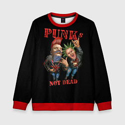 Свитшот детский Punks Not Dead - панки хой, цвет: 3D-красный