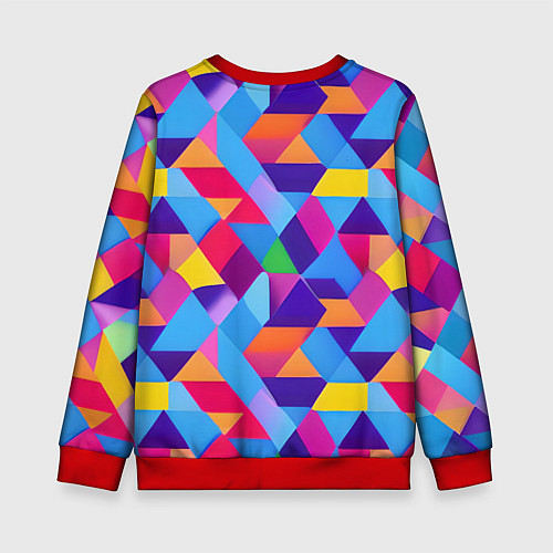 Детский свитшот Геометрическая абстракция красок / 3D-Красный – фото 2