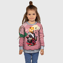 Свитшот детский Капибара - Бусидо - кодекс самурая, цвет: 3D-меланж — фото 2