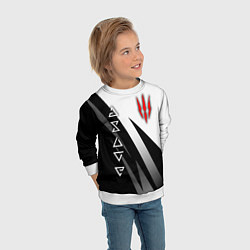 Свитшот детский The witcher - знаки, цвет: 3D-белый — фото 2