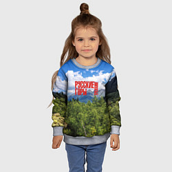Свитшот детский Треккинг по русским горам, цвет: 3D-меланж — фото 2