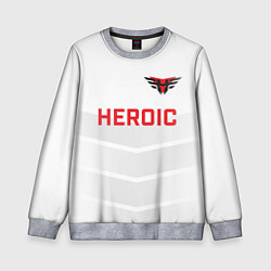 Свитшот детский Heroic white, цвет: 3D-меланж