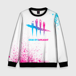 Свитшот детский Dead by Daylight neon gradient style, цвет: 3D-черный