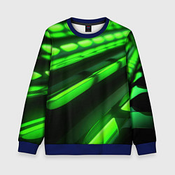 Детский свитшот Green neon abstract