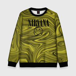 Свитшот детский Nirvana лого абстракция, цвет: 3D-черный