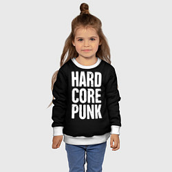 Свитшот детский Hardcore punk, цвет: 3D-белый — фото 2
