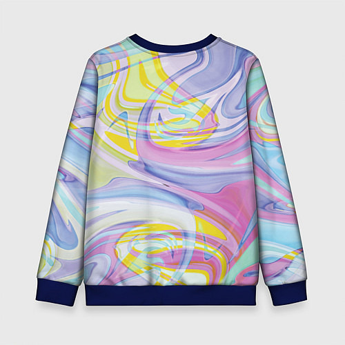 Детский свитшот Нежная абстракция / 3D-Синий – фото 2