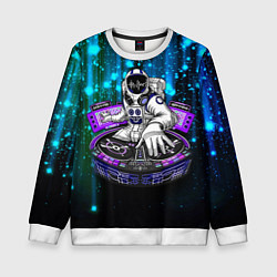 Свитшот детский Space DJ - neon starfall, цвет: 3D-белый