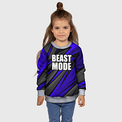 Свитшот детский Beast mode - синяя униформа, цвет: 3D-меланж — фото 2