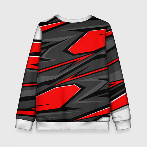 Детский свитшот No pain no gain - красный / 3D-Белый – фото 2