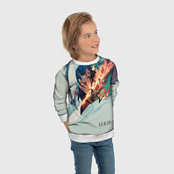 Свитшот детский Секиро в стиле Валарант, цвет: 3D-белый — фото 2