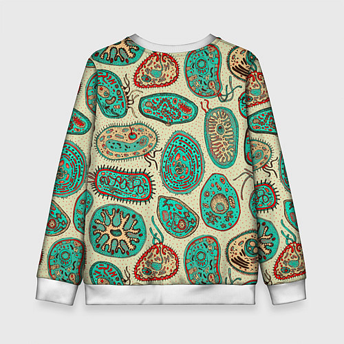 Детский свитшот Бактерии / 3D-Белый – фото 2