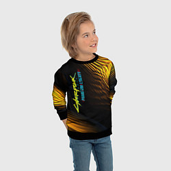 Свитшот детский Black yellow cyberpunk phantom liberty, цвет: 3D-черный — фото 2