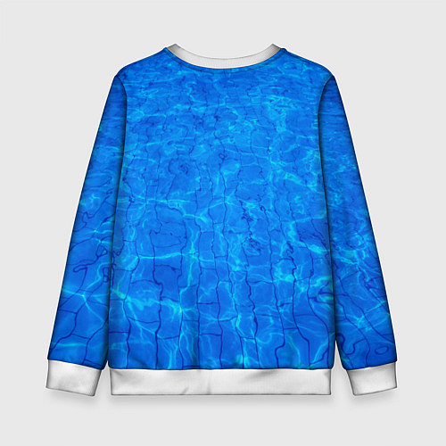 Детский свитшот Будь спокоен и плавай / 3D-Белый – фото 2