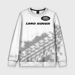 Свитшот детский Land Rover speed на светлом фоне со следами шин: с, цвет: 3D-белый