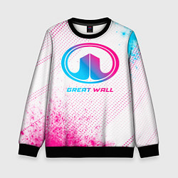 Свитшот детский Great Wall neon gradient style, цвет: 3D-черный