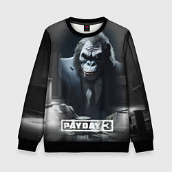 Свитшот детский Payday 3 big gorilla, цвет: 3D-черный