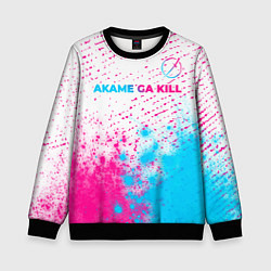 Детский свитшот Akame ga Kill neon gradient style: символ сверху