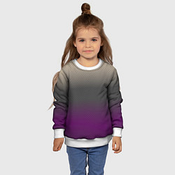 Свитшот детский Фиолетовый и серый дым - Хуф и Ся, цвет: 3D-белый — фото 2