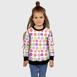 Свитшот детский Цветные кружочки, цвет: 3D-черный — фото 2