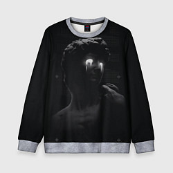 Свитшот детский Статуя Давида Микеланджело, цвет: 3D-меланж