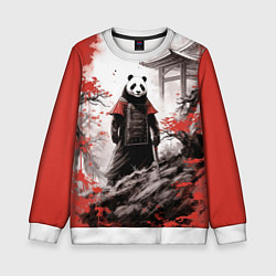 Свитшот детский Panda samurai, цвет: 3D-белый