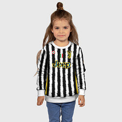 Свитшот детский Криштиану Роналду Ювентус форма 2324 домашняя, цвет: 3D-белый — фото 2