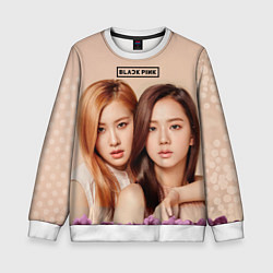 Свитшот детский Blackpink Jisoo and Rose, цвет: 3D-белый