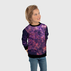 Свитшот детский Текстура - Purple galaxy, цвет: 3D-черный — фото 2