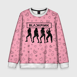 Свитшот детский Blackpink силуэт, цвет: 3D-белый