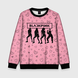 Свитшот детский Blackpink силуэт, цвет: 3D-черный