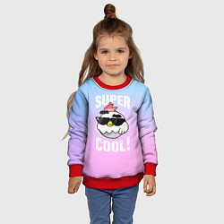 Свитшот детский Chicken Gun: Супер Крутой Цыпленок, цвет: 3D-красный — фото 2