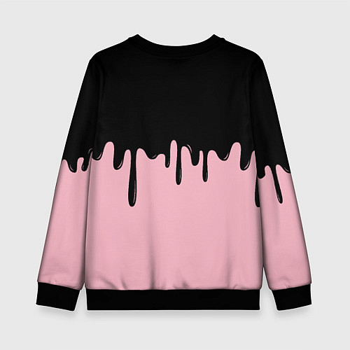 Детский свитшот Blackpink - краски / 3D-Черный – фото 2