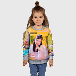 Свитшот детский Дженни Ким Блэкпинк, цвет: 3D-меланж — фото 2