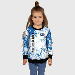 Свитшот детский Subaru blue logo, цвет: 3D-черный — фото 2