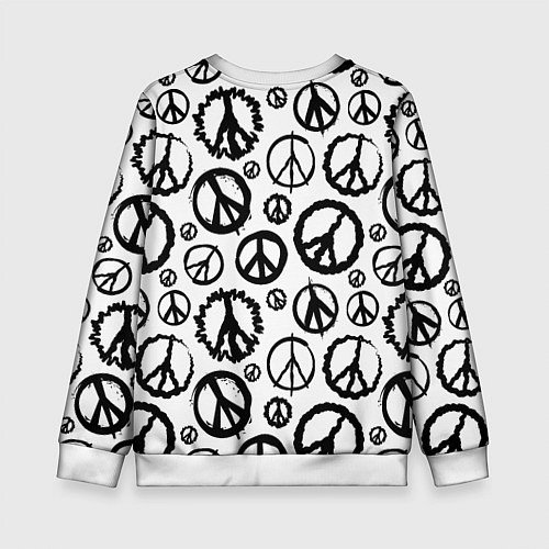 Детский свитшот Many peace logo / 3D-Белый – фото 2
