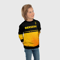 Свитшот детский Berserk - gold gradient: символ сверху, цвет: 3D-черный — фото 2