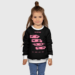 Свитшот детский Blackpink Eyes, цвет: 3D-белый — фото 2