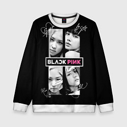 Свитшот детский Blackpink - Autographs, цвет: 3D-белый