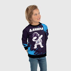 Свитшот детский Данила космонавт даб, цвет: 3D-черный — фото 2