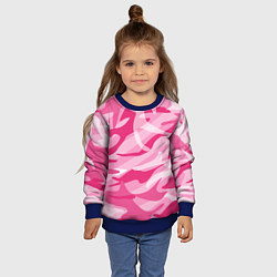 Свитшот детский Камуфляж в розовом, цвет: 3D-синий — фото 2
