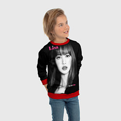 Свитшот детский Blackpink Lisa Portrait, цвет: 3D-красный — фото 2