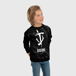 Свитшот детский Doom glitch на темном фоне, цвет: 3D-черный — фото 2